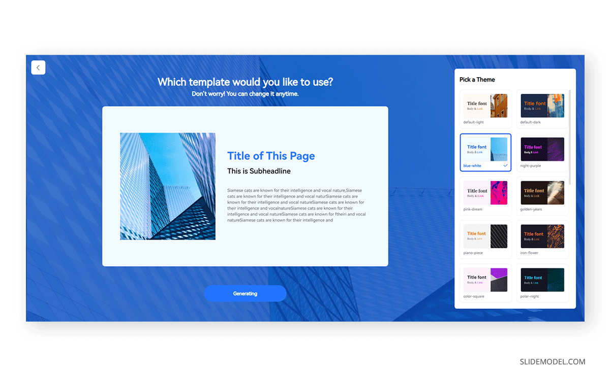 Presentory Wondershare themes available