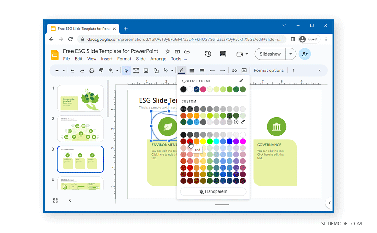 Change color in Scribble