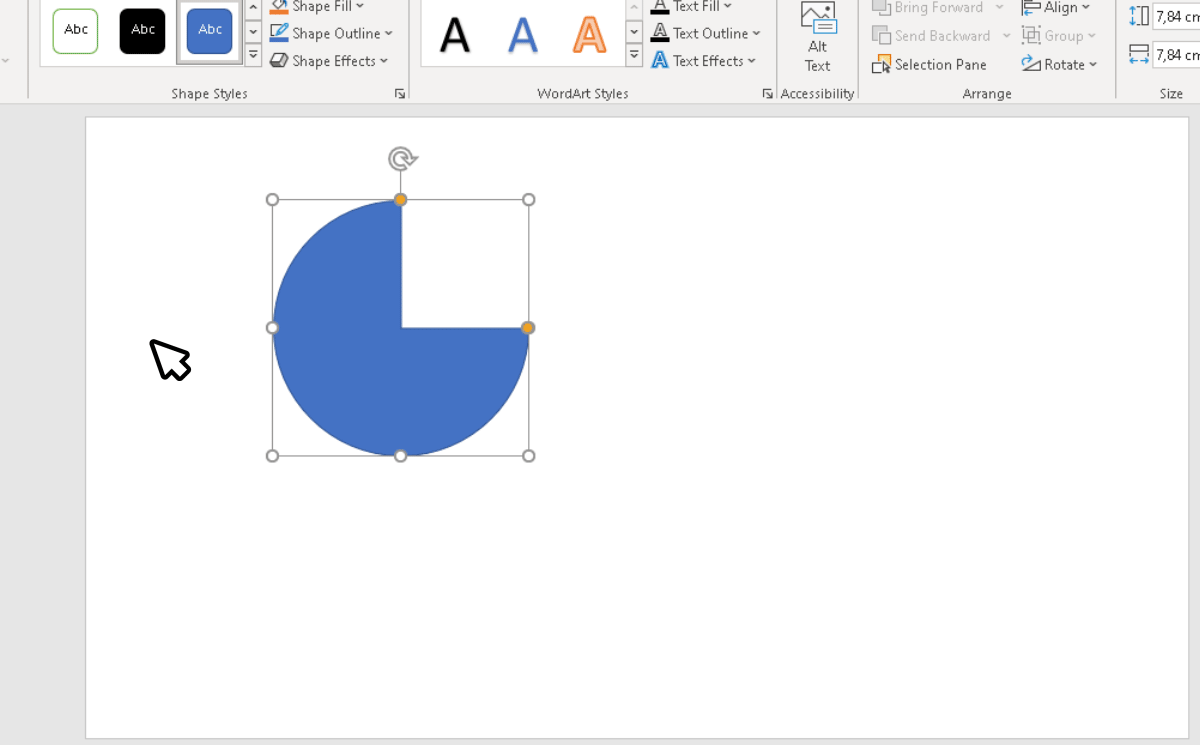 Change the fill option in a Harvey Balls shape using PowerPoint