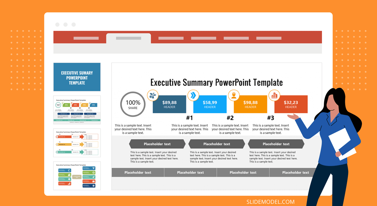 Executive Summary Slide Template for Presentations