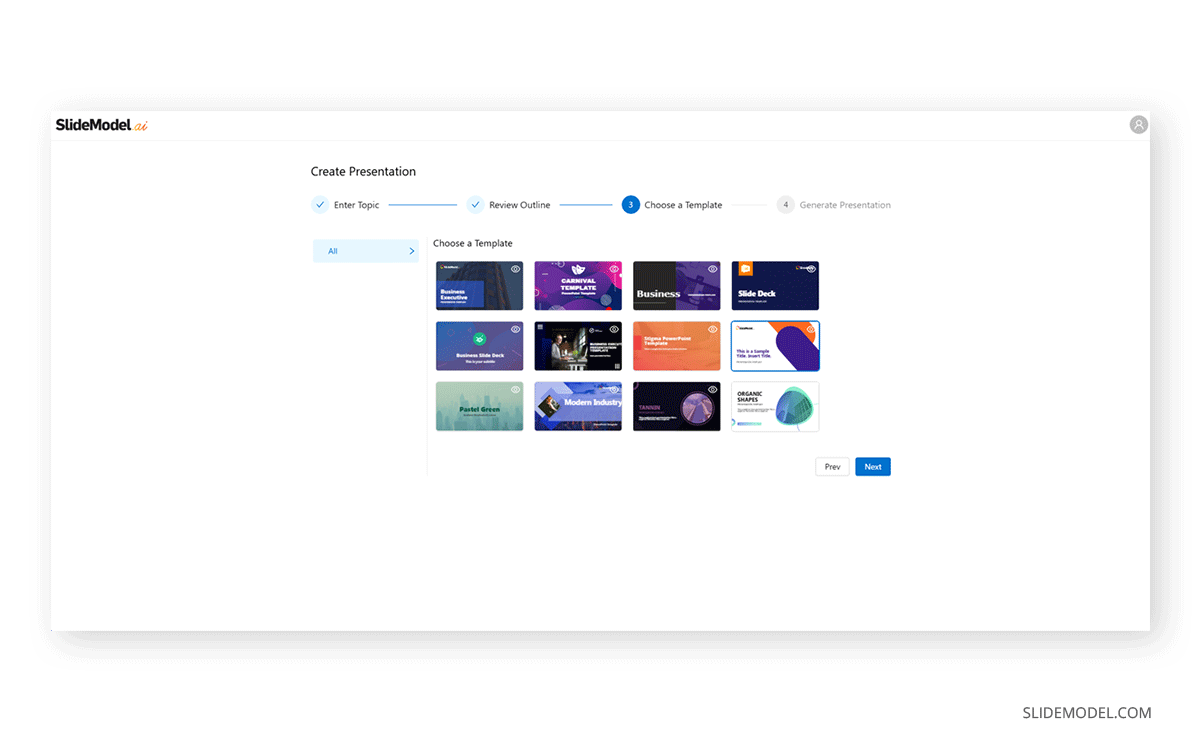 How to create a presentation with SlideModel AI templates