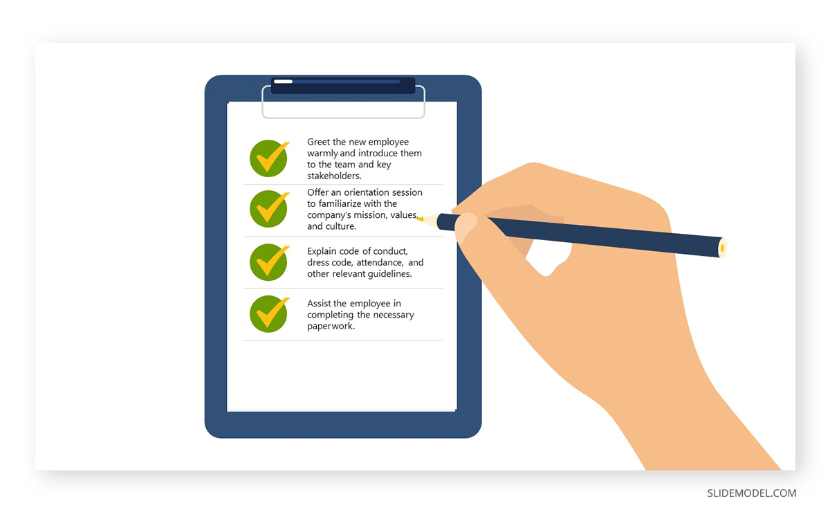 Employee onboarding checklist job aid