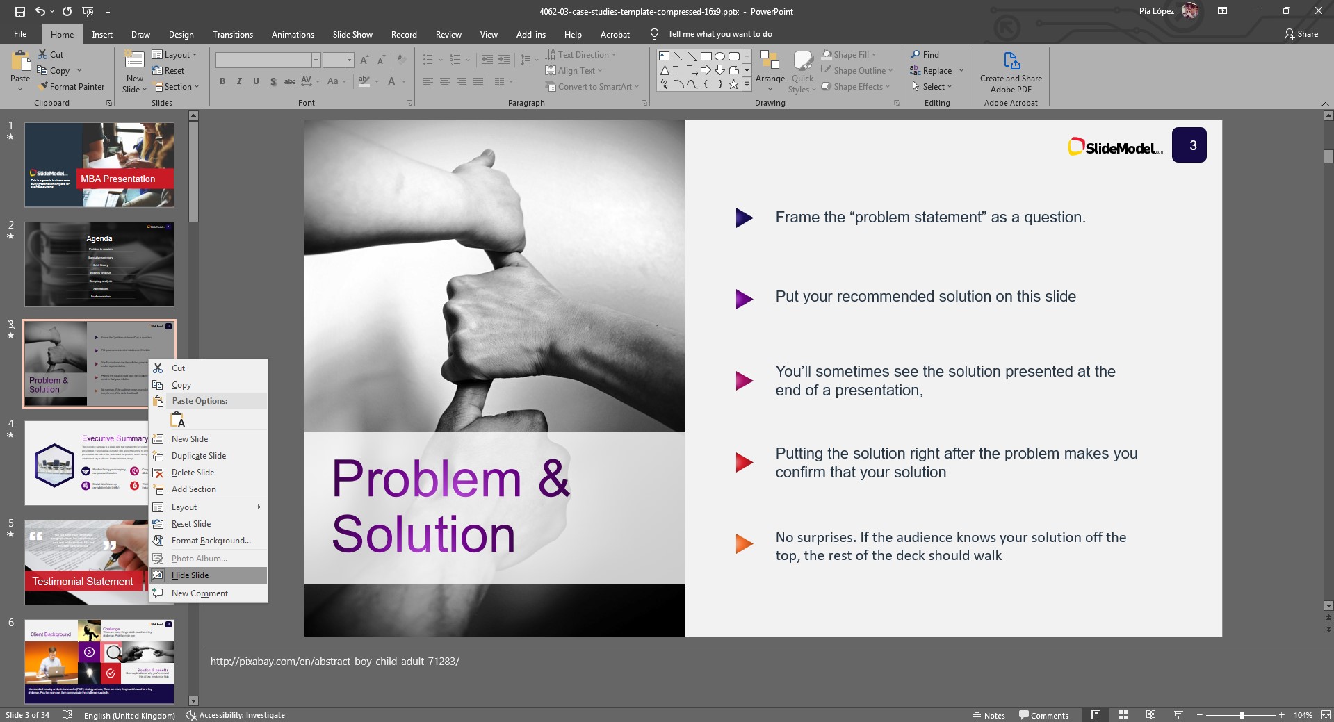 afficher une diapositive dans PowerPoint