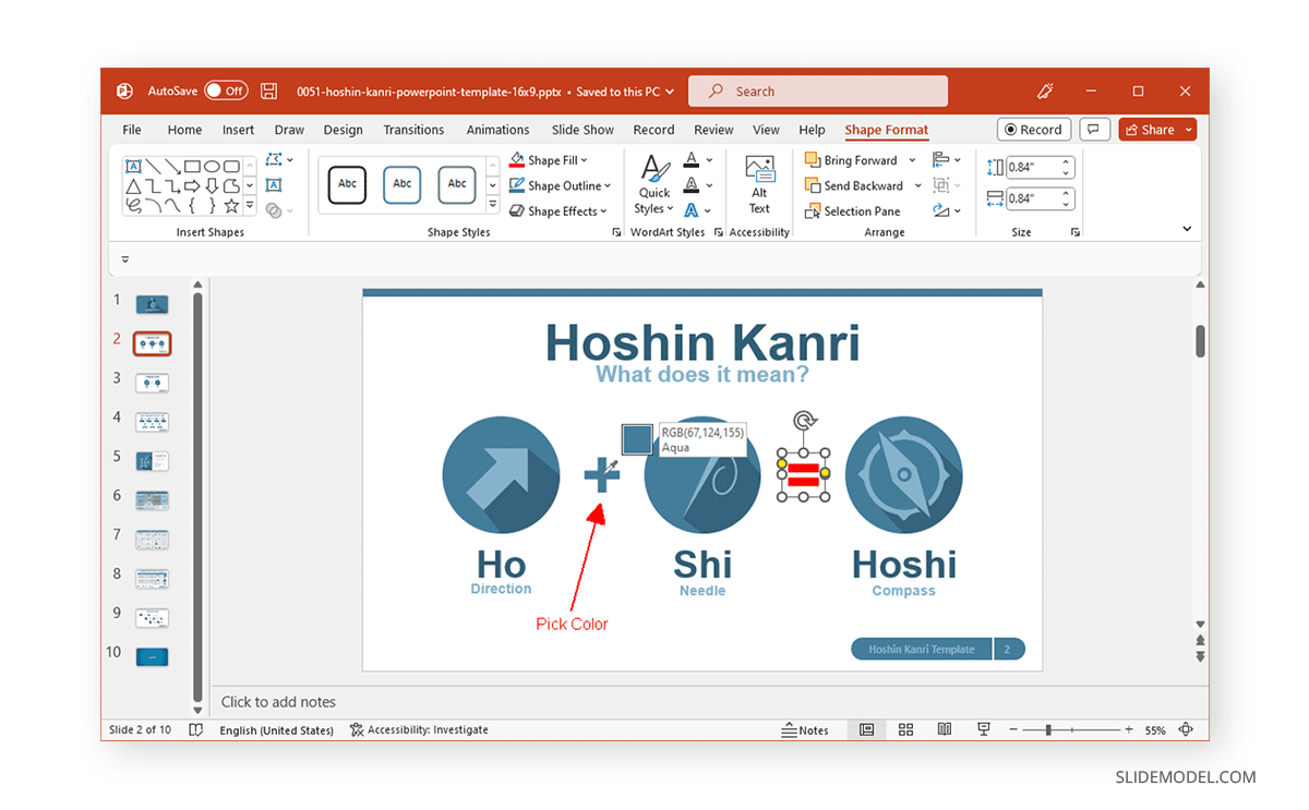 Choisir une couleur à l'aide de l'outil Pipette dans PowerPoint