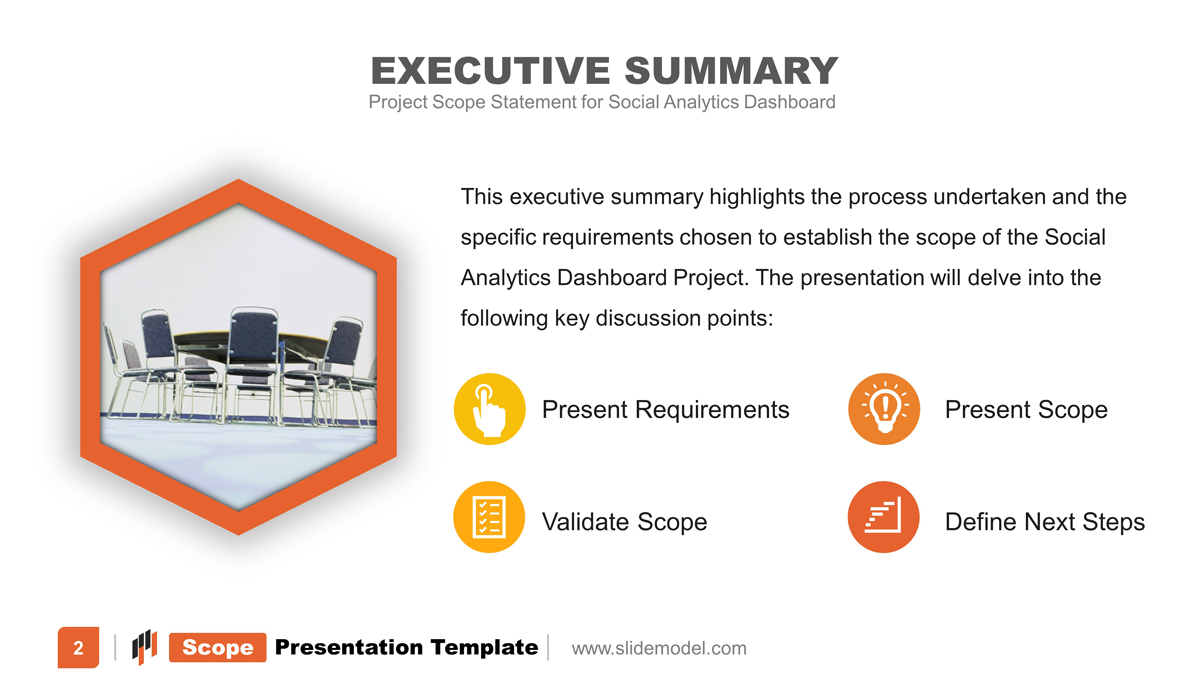 project scope template case study executive summary slide