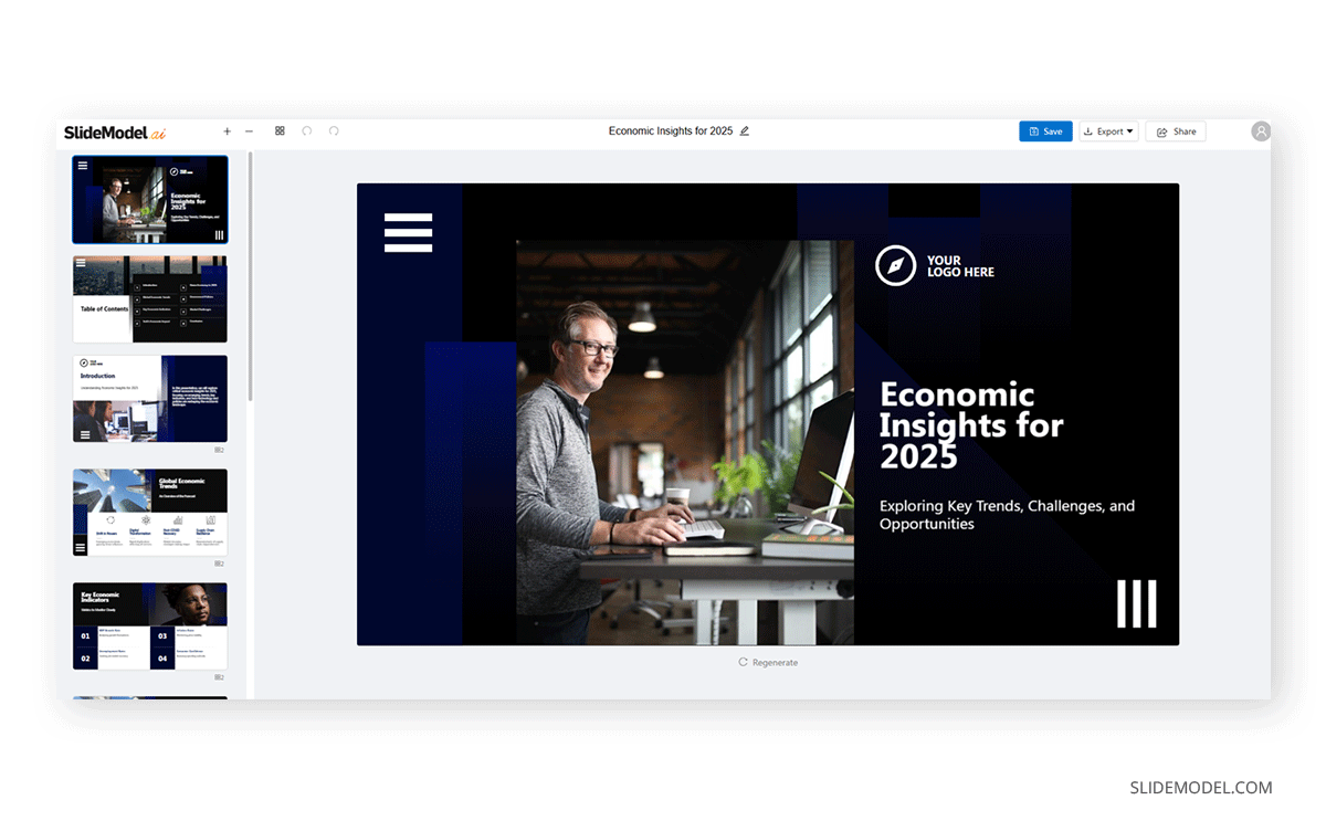 SlideModel AI editor