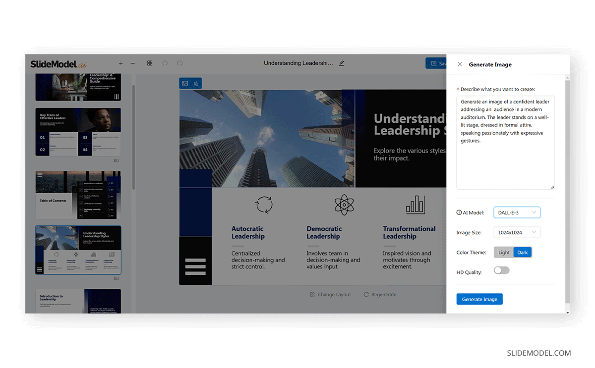 DALL-E 3 integration with SlideModel.ai