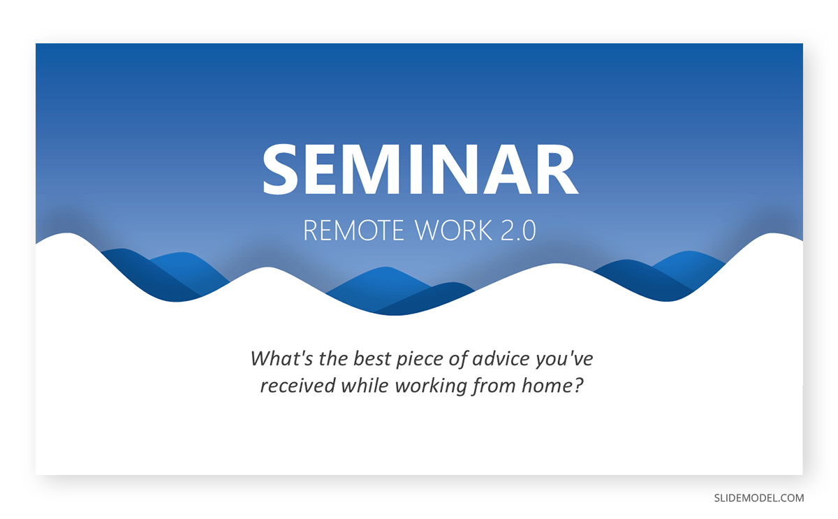 Remote presentation icebreaker question