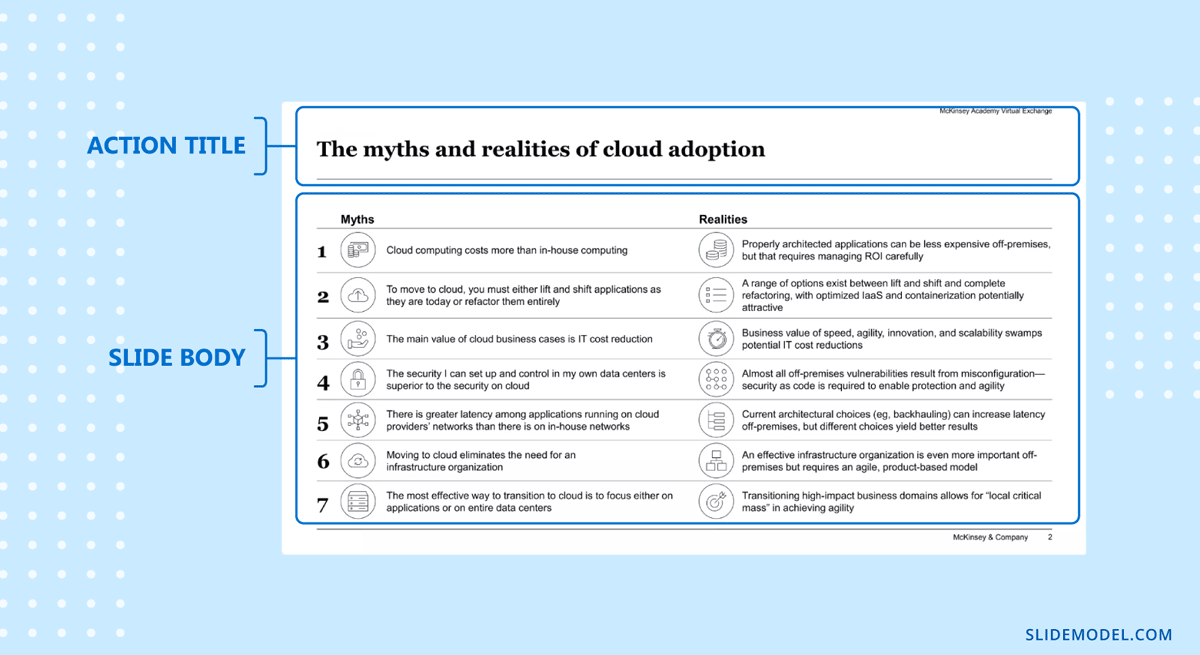 McKinsey slide with icons and text