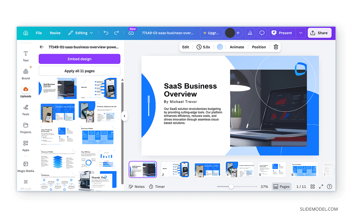 Using PPT templates with embedded fonts in Canva