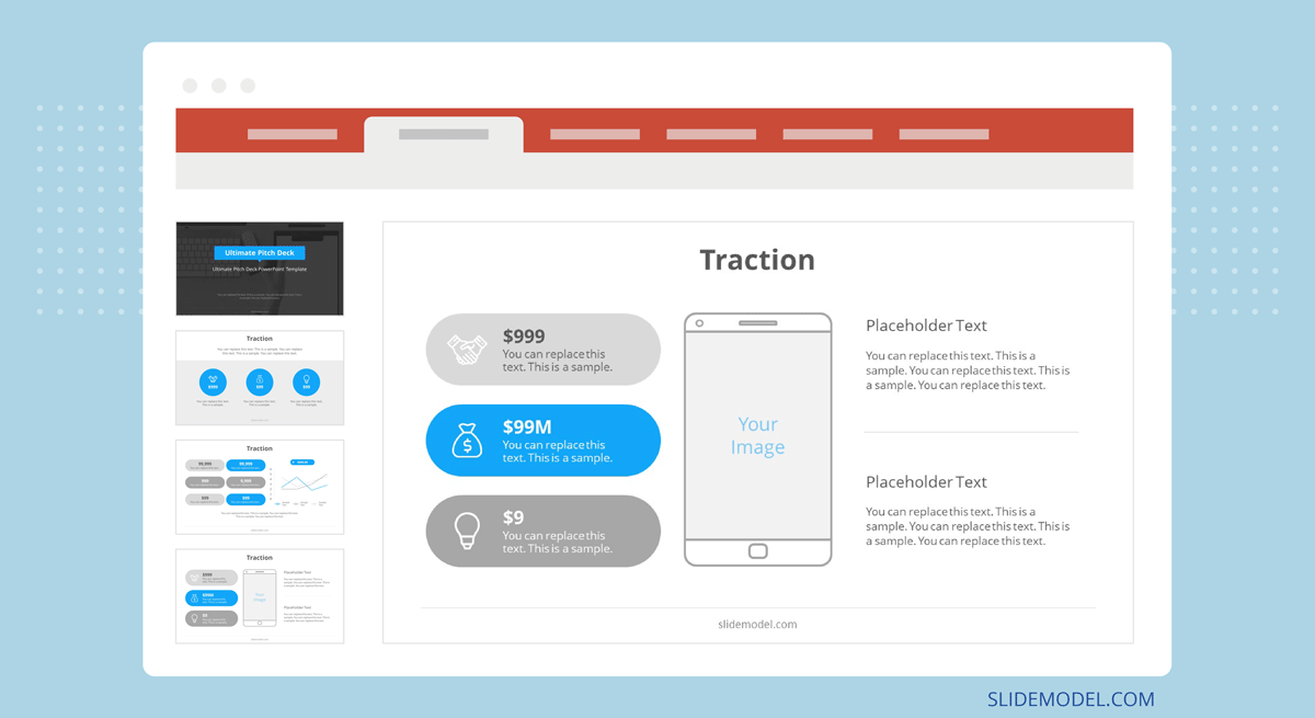 Example of Traction slide in a pitch deck