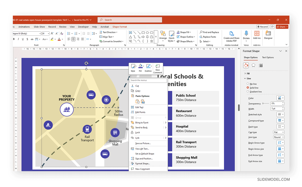 Working with Format Shape in PowerPoint