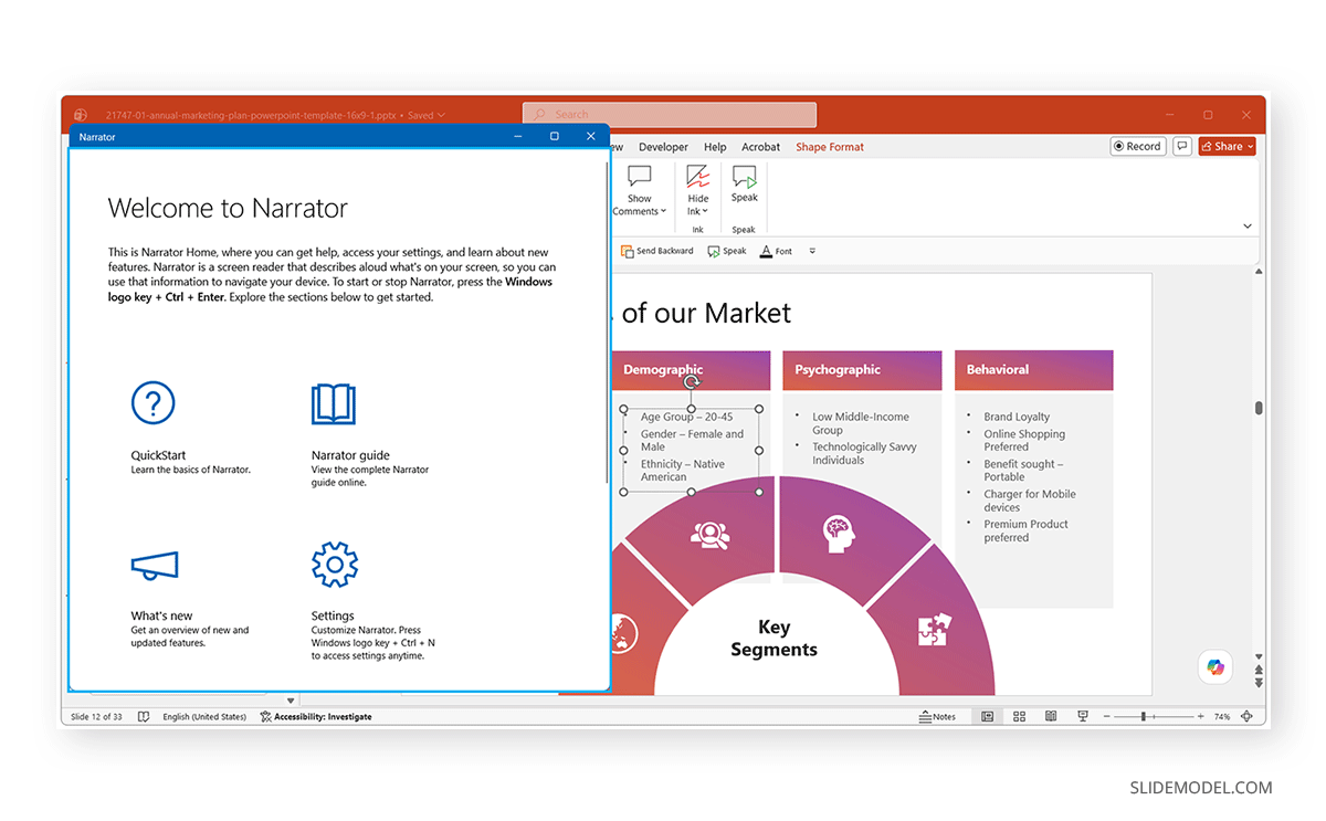 Using Windows Narrator