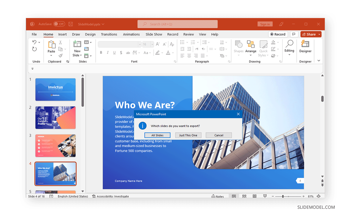 Export slide as image in PowerPoint - Extract all the slides from a PowerPoint presentation as images