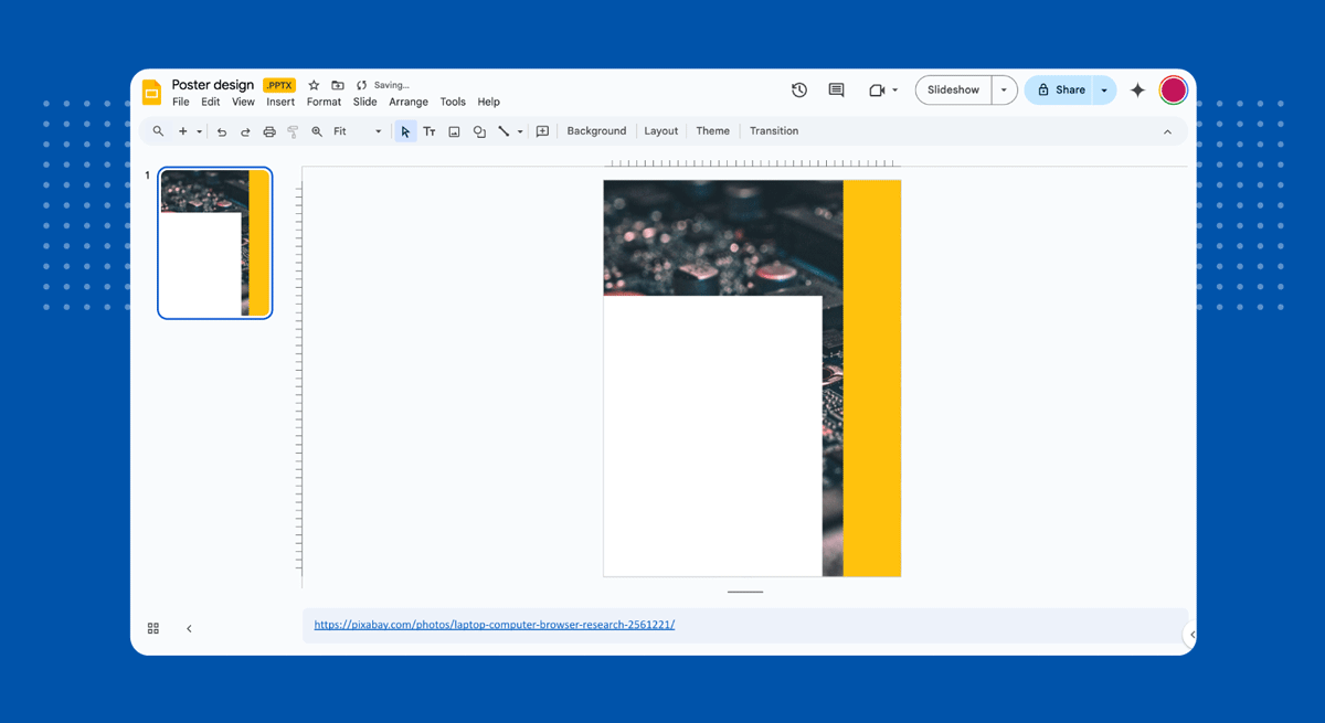 How to add shapes to a Google Slides poster