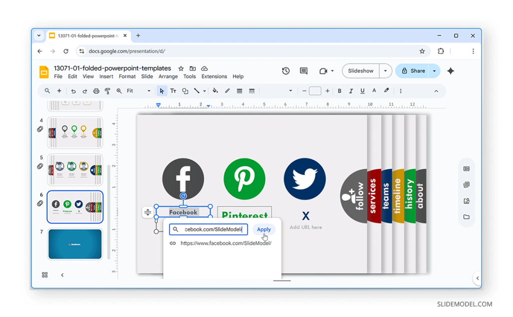How to add hyperlinks to buttons in Google Slides