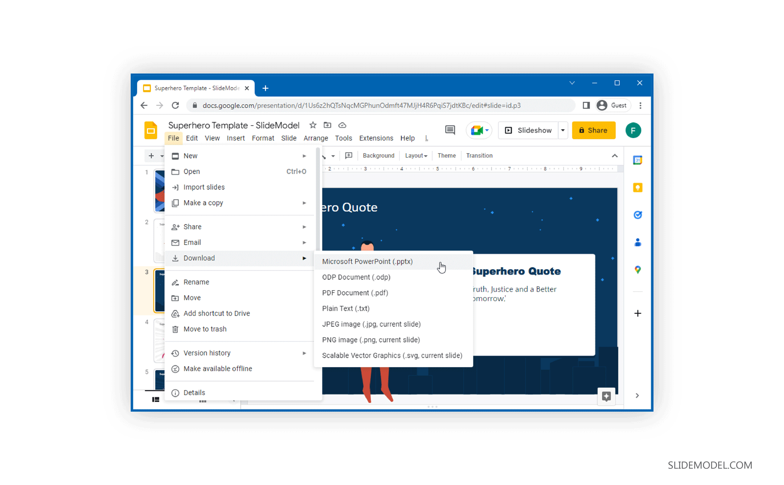 Convert Google Slides to Video Using PowerPoint