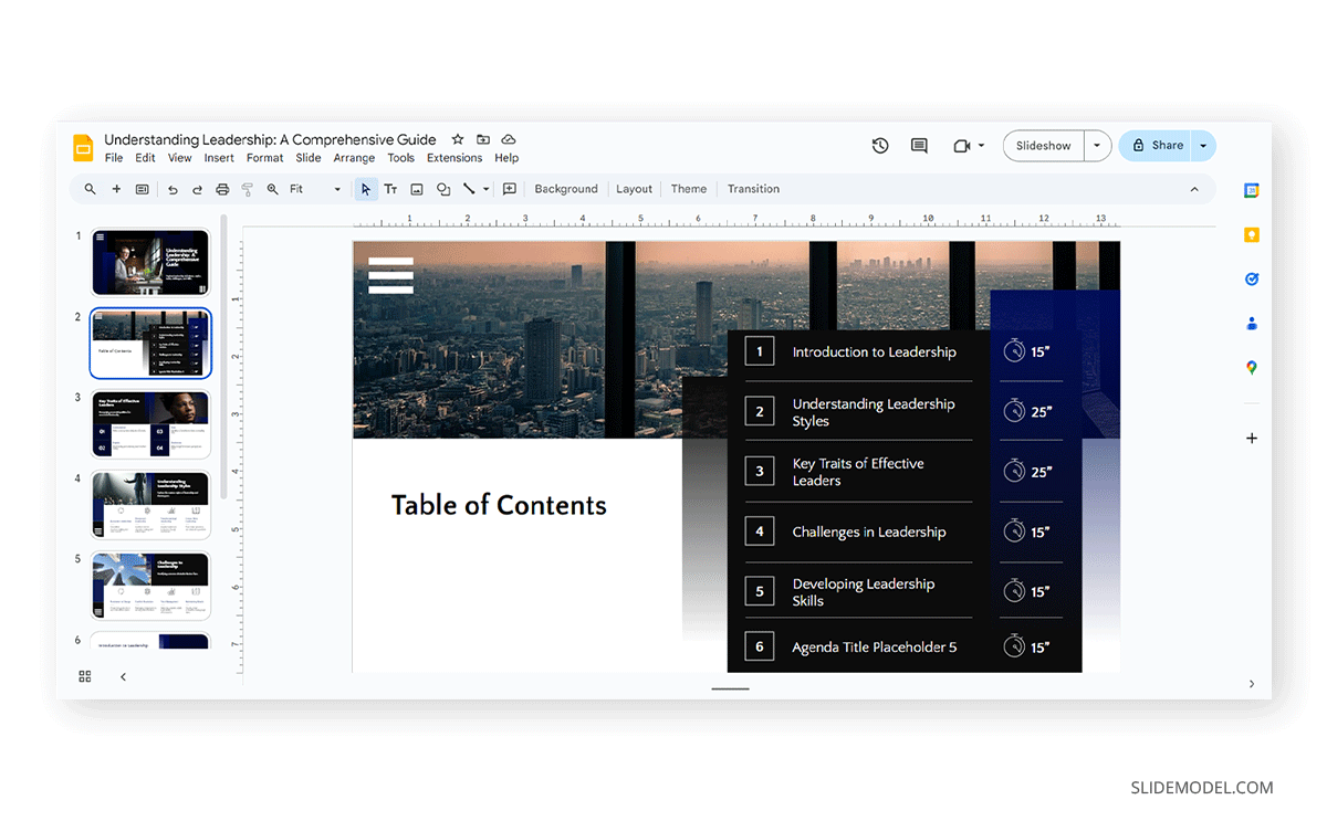 How to edit a SlideModel.ai presentation in Google Slides