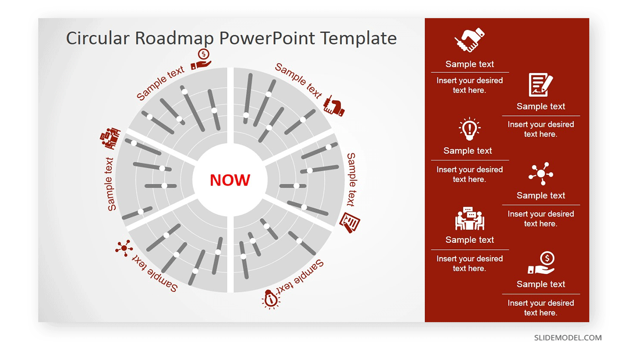 Circular Roadmap PowerPoint Template