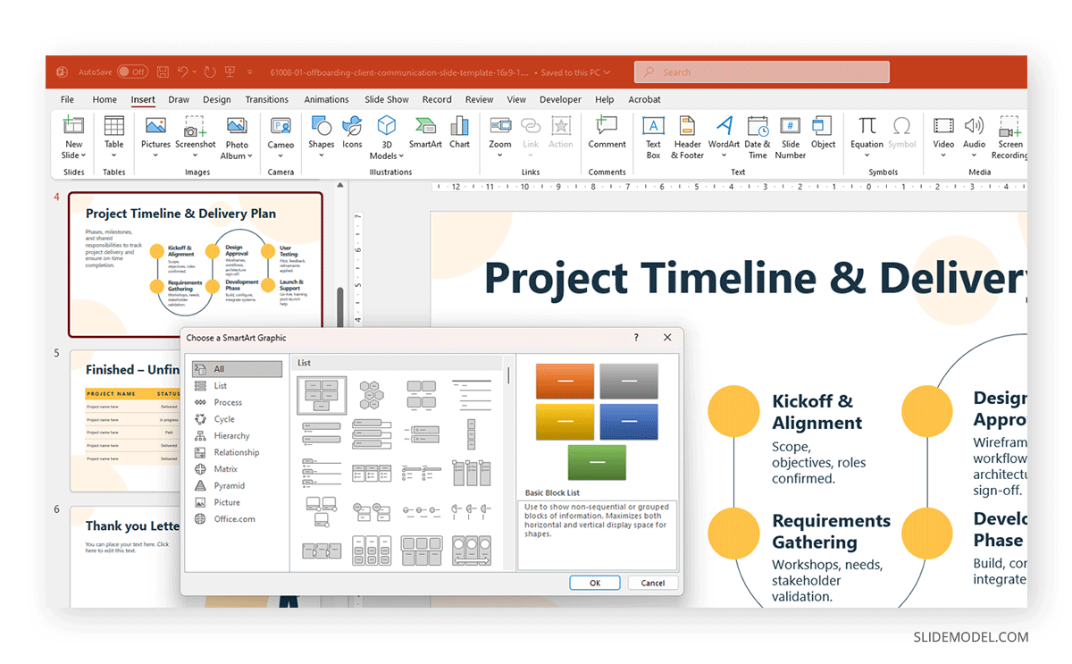 Using SmartArt in PowerPoint