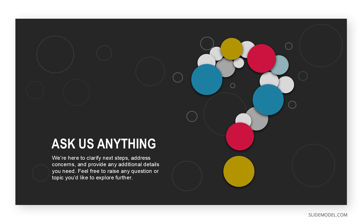 How to invite people to make questions in a presentation