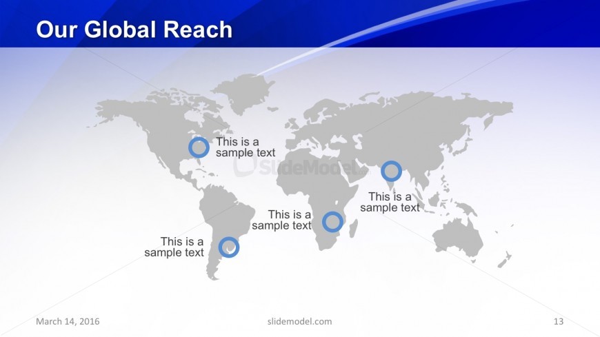 World Map PowerPoint Silhouette