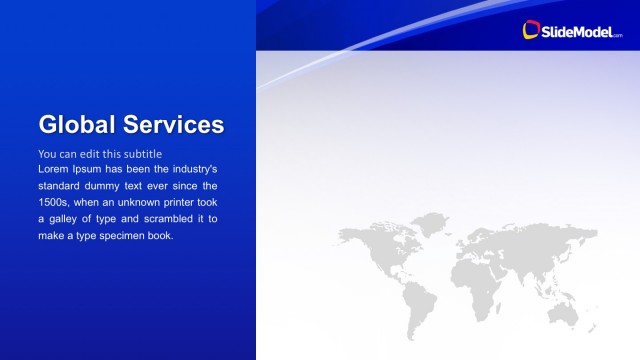 Global Service Blue PowerPoint
