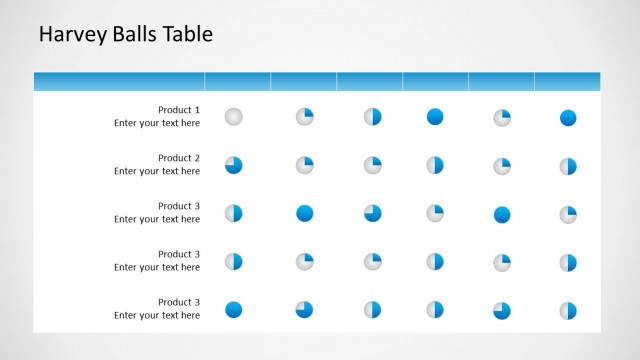 Small Harvey Ball Shapes for PowerPoint
