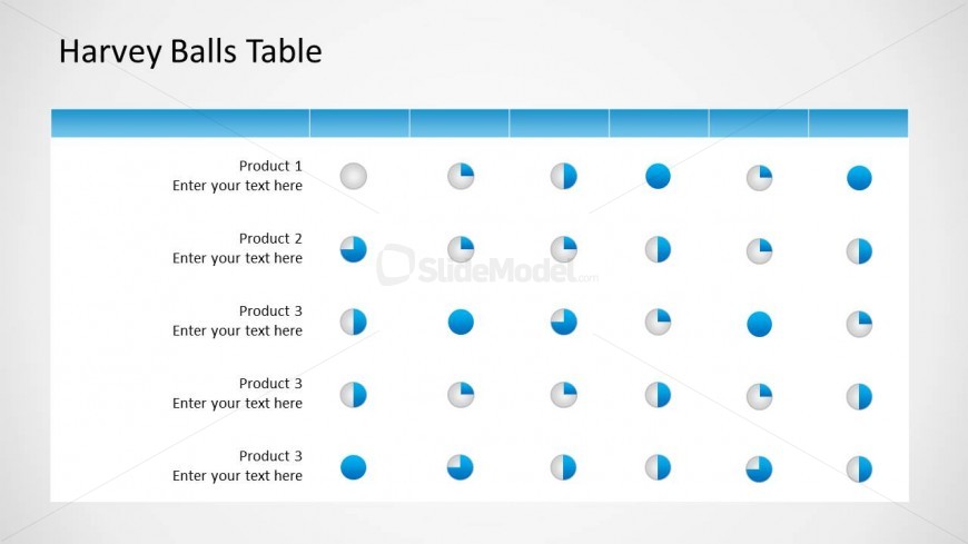 Small Harvey Ball Shapes for PowerPoint