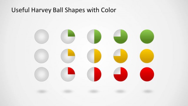 Colorful Harvey Ball Icons for PowerPoint