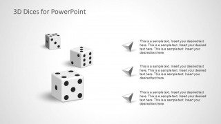 3 Dices Slide Design for PowerPoint