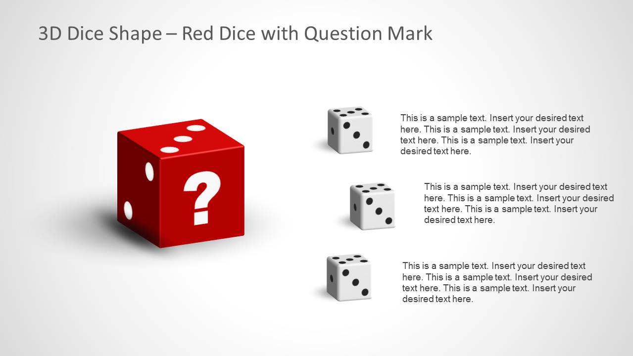 3D Dices for PowerPoint SlideModel