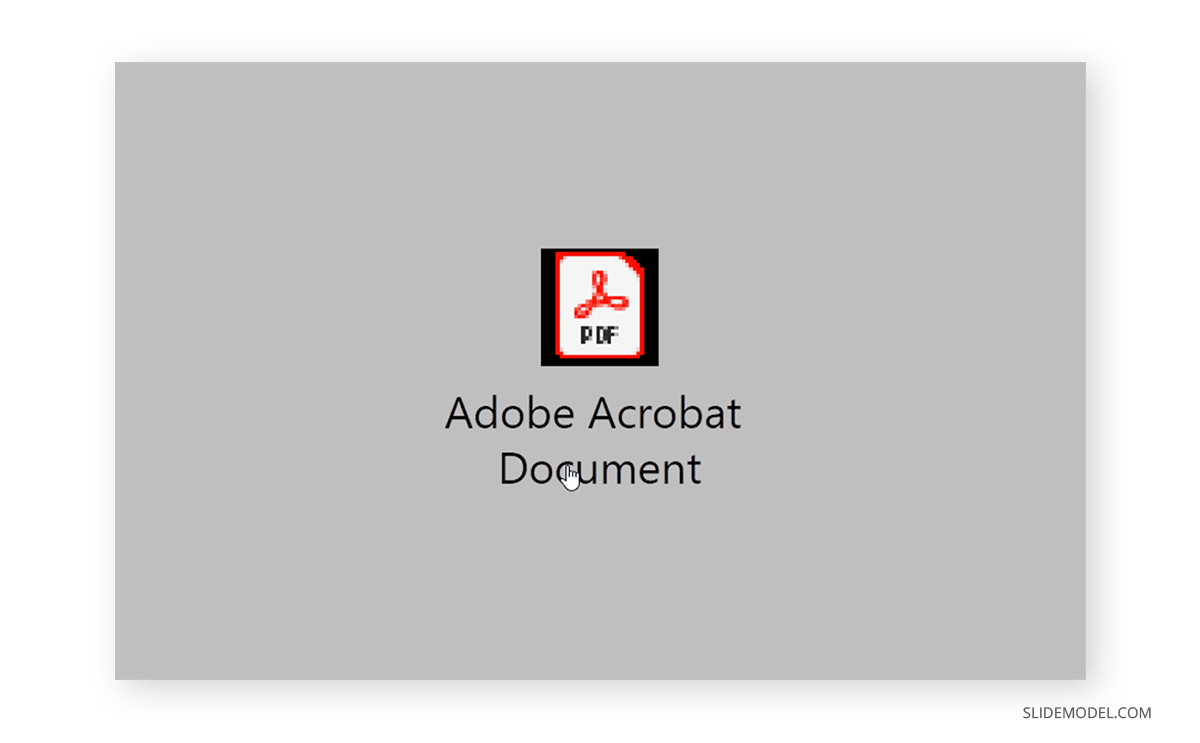 Clickable PDF icon in PowerPoint slide