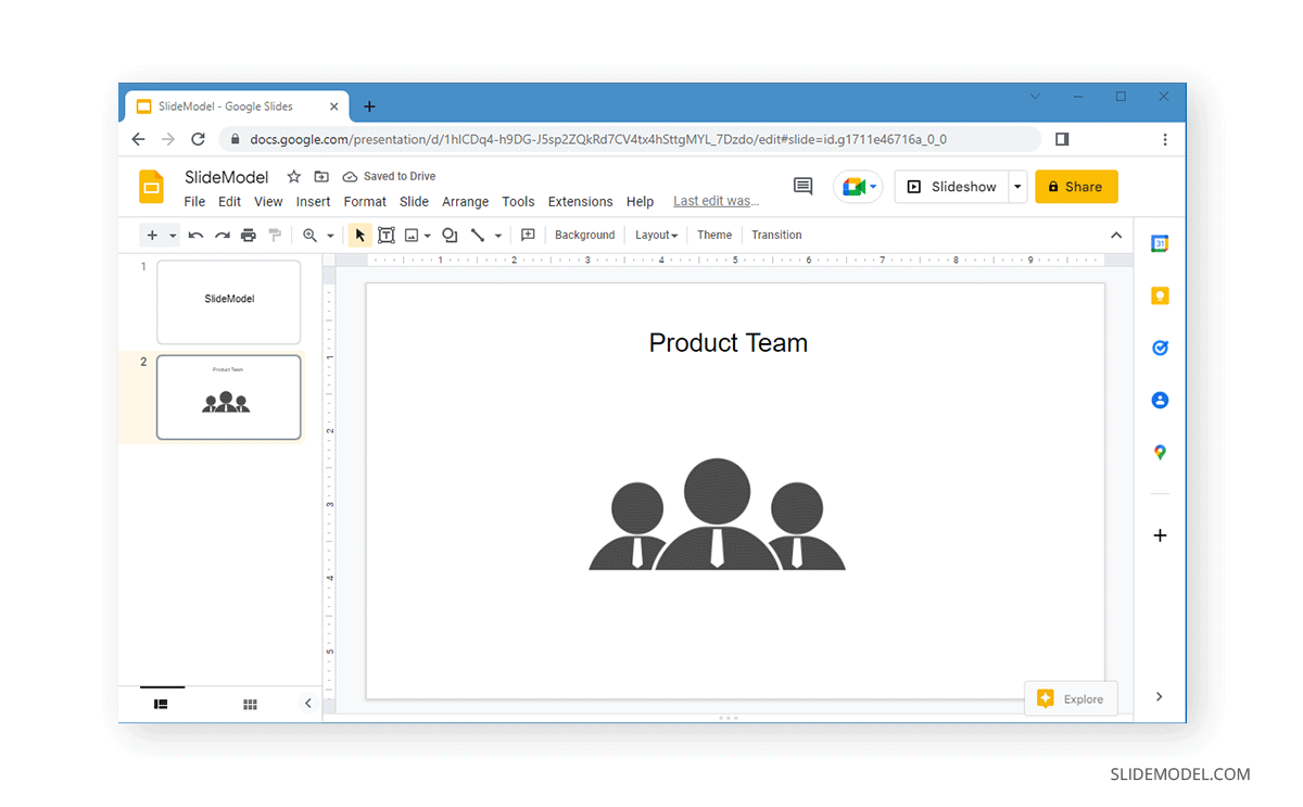 inserted GIF in Google Slides from the web