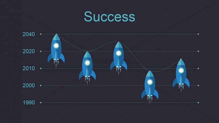 Rockets PowerPoint Shapes as Chart Markers