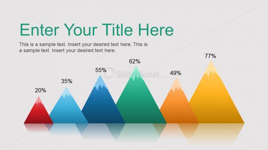 Cool Mountain Peak PowerPoint Bar Chart