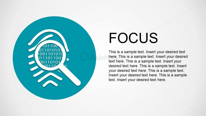 PPT Template Magnifying Glass Focus Problem Identification 