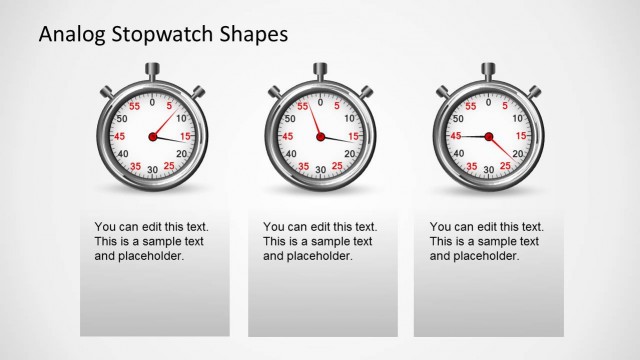 Analog Stopwatch PPT Shapes