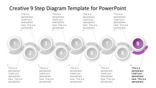 Curved Timeline Flat Vector PPT