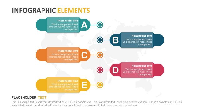 5 Steps Vertical Banners Timeline Template