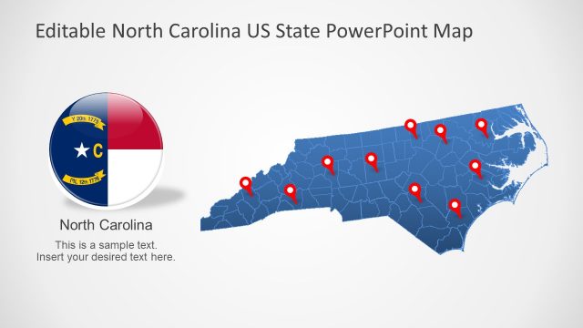 US North Carolina Map Template