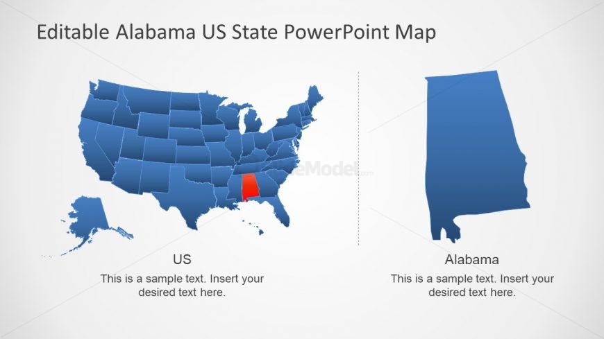 Alamaba and Map of America