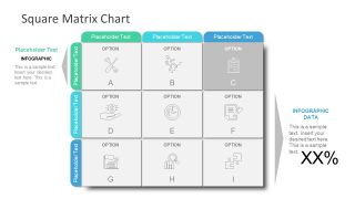 Creative Infographic Cells in 3X3 Chart