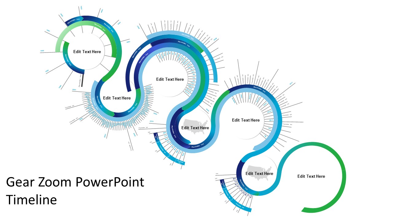 Gear Zoom PowerPoint Timeline - SlideModel