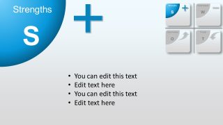 Flat Material PowerPoint Diagram Strength