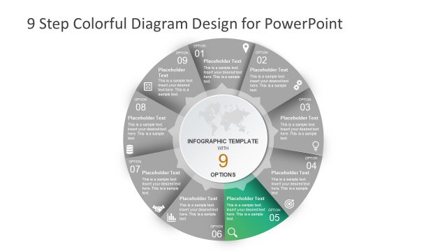 Useful Infographic 9 Step Circular Slide