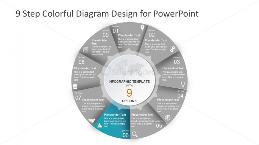 9 Stages Infographic Icons Template