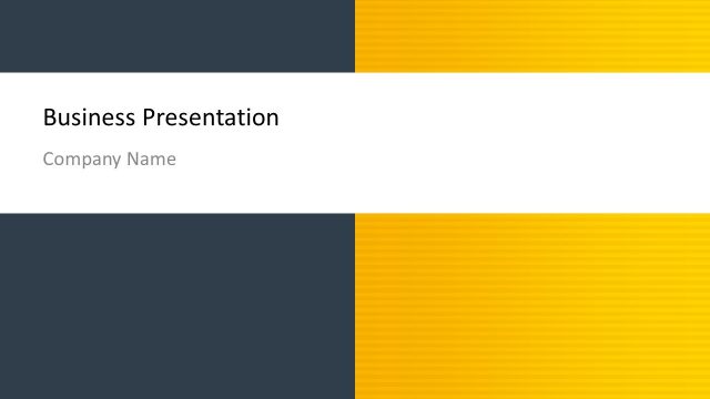 Business Yellow & Dark Blue PowerPoint Background