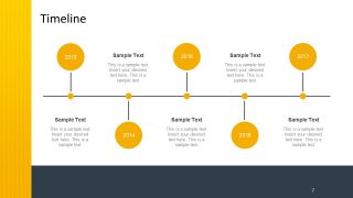 Horizontal Timeline Template with Poles