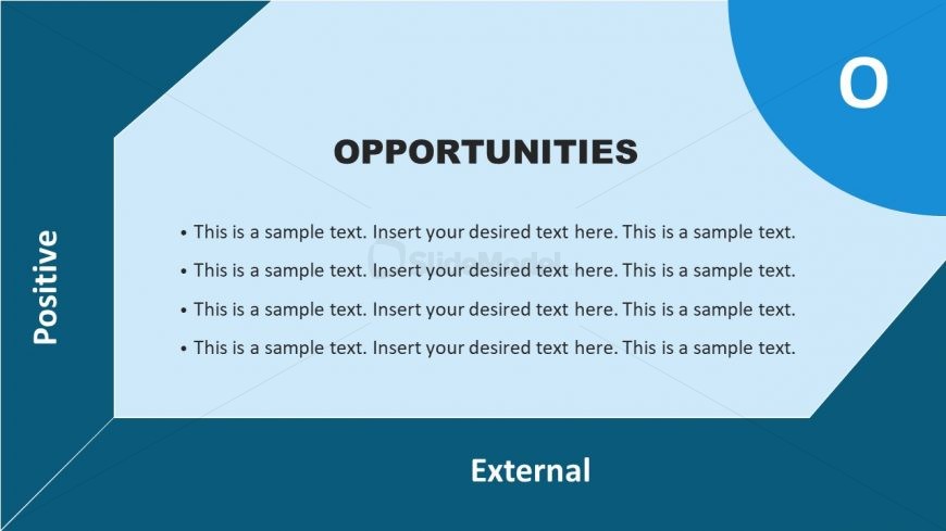 Opportunities Template in Flat SWOT Matrix